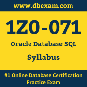 1Z0-071 Syllabus, 1Z0-071 Latest Dumps PDF, Oracle Database SQL Dumps, 1Z0-071 Free Download PDF Dumps, Database SQL Dumps