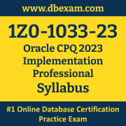 1Z0-1033-23 Syllabus, 1Z0-1033-23 Latest Dumps PDF, Oracle CPQ Implementation Professional Dumps, 1Z0-1033-23 Free Download PDF Dumps, CPQ Implementation Professional Dumps
