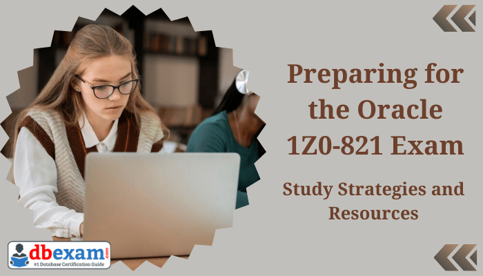 Oracle 1Z0-821 Certification Exam Guide: A person studying with books and a laptop.