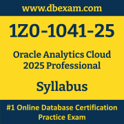 1Z0-1041-25 Syllabus, 1Z0-1041-25 Latest Dumps PDF, Oracle Analytics Cloud Professional Dumps, 1Z0-1041-25 Free Download PDF Dumps, Analytics Cloud Professional Dumps