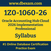 1Z0-1060-26 Syllabus, 1Z0-1060-26 Latest Dumps PDF, Oracle Accounting Hub Cloud Implementation Professional Dumps, 1Z0-1060-26 Free Download PDF Dumps, Accounting Hub Cloud Implementation Professional Dumps