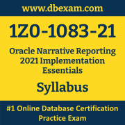 1Z0-1083-21 Syllabus, 1Z0-1083-21 Latest Dumps PDF, Oracle Narrative Reporting Implementation Essentials Dumps, 1Z0-1083-21 Free Download PDF Dumps, Narrative Reporting Implementation Essentials Dumps