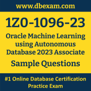 1Z0-1096-23 PDF, 1Z0-1096-23 Dumps PDF Free Download, 1Z0-1096-23 Latest Dumps Free PDF, Machine Learning using Autonomous Database Associate PDF Dumps