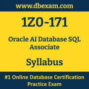 1Z0-171 Syllabus, 1Z0-171 Latest Dumps PDF, Oracle AI Database SQL Associate Dumps, 1Z0-171 Free Download PDF Dumps, AI Database SQL Associate Dumps