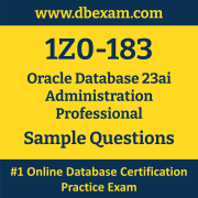 1Z0-183 PDF, 1Z0-183 Dumps PDF Free Download, 1Z0-183 Latest Dumps Free PDF, Database 23ai Administration Professional PDF Dumps