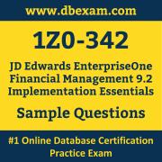1Z0-342 PDF, 1Z0-342 Dumps PDF Free Download, 1Z0-342 Latest Dumps Free PDF, JD Edwards EnterpriseOne Financial Management Implementation Essentials PDF Dumps