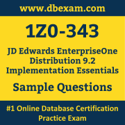 1Z0-343 PDF, 1Z0-343 Dumps PDF Free Download, 1Z0-343 Latest Dumps Free PDF, JD Edwards EnterpriseOne Distribution Implementation Essentials PDF Dumps