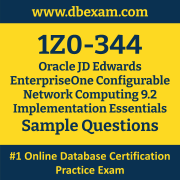 1Z0-344 PDF, 1Z0-344 Dumps PDF Free Download, 1Z0-344 Latest Dumps Free PDF, JD Edwards EnterpriseOne Configurable Network Computing Implementation Essentials PDF Dumps