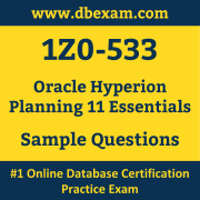 1Z0-533 PDF, 1Z0-533 Dumps PDF Free Download, 1Z0-533 Latest Dumps Free PDF, Hyperion Planning Essentials PDF Dumps