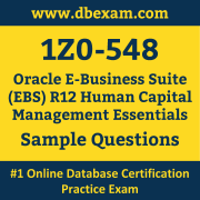 1Z0-548 PDF, 1Z0-548 Dumps PDF Free Download, 1Z0-548 Latest Dumps Free PDF, E-Business Suite (EBS) Human Capital Management Essentials PDF Dumps