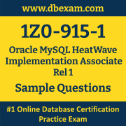 1Z0-915-1 PDF, 1Z0-915-1 Dumps PDF Free Download, 1Z0-915-1 Latest Dumps Free PDF, MySQL HeatWave Implementation Associate Rel 1 PDF Dumps