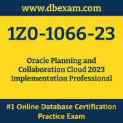 1Z0-1066-23: Oracle Planning and Collaboration Cloud 2023 Implementation Profess