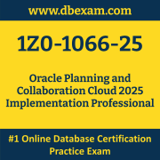 1Z0-1066-25: Oracle Planning and Collaboration Cloud 2025 Implementation Profess