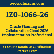 1Z0-1066-26: Oracle Planning and Collaboration Cloud 2026 Implementation Profess