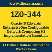 1Z0-344: Oracle JD Edwards EnterpriseOne Configurable Network Computing 9.2 Implementation Essentials 1Z0-344: Oracle JD Edwards EnterpriseOne Configurable Network Computing 9.2 Impl