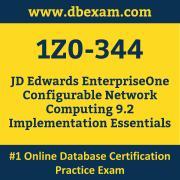 1Z0-344: JD Edwards EnterpriseOne Configurable Network Computing 9.2 Implementat