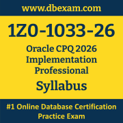 1Z0-1033-26 Syllabus, 1Z0-1033-26 Latest Dumps PDF, Oracle CPQ Implementation Professional Dumps, 1Z0-1033-26 Free Download PDF Dumps, CPQ Implementation Professional Dumps