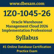 1Z0-1045-26 Syllabus, 1Z0-1045-26 Latest Dumps PDF, Oracle Warehouse Management Cloud Implementation Professional Dumps, 1Z0-1045-26 Free Download PDF Dumps, Warehouse Management Cloud Implementation Professional Dumps