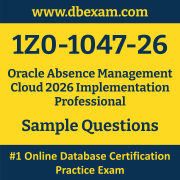 1Z0-1047-26 PDF, 1Z0-1047-26 Dumps PDF Free Download, 1Z0-1047-26 Latest Dumps Free PDF, Absence Management Cloud Implementation Professional PDF Dumps