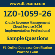 1Z0-1059-26 PDF, 1Z0-1059-26 Dumps PDF Free Download, 1Z0-1059-26 Latest Dumps Free PDF, Revenue Management Cloud Service Implementation Professional PDF Dumps