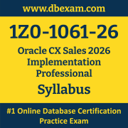 1Z0-1061-26 Syllabus, 1Z0-1061-26 Latest Dumps PDF, Oracle CX Sales Implementation Professional Dumps, 1Z0-1061-26 Free Download PDF Dumps, CX Sales Implementation Professional Dumps