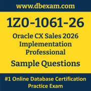 1Z0-1061-26 PDF, 1Z0-1061-26 Dumps PDF Free Download, 1Z0-1061-26 Latest Dumps Free PDF, CX Sales Implementation Professional PDF Dumps