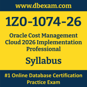 1Z0-1074-26 Syllabus, 1Z0-1074-26 Latest Dumps PDF, Oracle Cost Management Cloud Implementation Professional Dumps, 1Z0-1074-26 Free Download PDF Dumps, Cost Management Cloud Implementation Professional Dumps