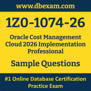 1Z0-1074-26 PDF, 1Z0-1074-26 Dumps PDF Free Download, 1Z0-1074-26 Latest Dumps Free PDF, Cost Management Cloud Implementation Professional PDF Dumps