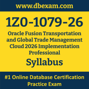 1Z0-1079-26 Syllabus, 1Z0-1079-26 Latest Dumps PDF, Oracle Fusion Transportation and Global Trade Management Cloud Implementation Professional Dumps, 1Z0-1079-26 Free Download PDF Dumps, Fusion Transportation and Global Trade Management Cloud Implementation Professional Dumps