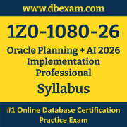1Z0-1080-26 Syllabus, 1Z0-1080-26 Latest Dumps PDF, Oracle Planning + AI Implementation Professional Dumps, 1Z0-1080-26 Free Download PDF Dumps, Planning Plus AI Implementation Professional Dumps