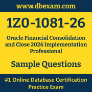 1Z0-1081-26 PDF, 1Z0-1081-26 Dumps PDF Free Download, 1Z0-1081-26 Latest Dumps Free PDF, Financial Consolidation and Close Implementation Professional PDF Dumps