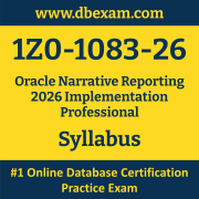 1Z0-1083-26 Syllabus, 1Z0-1083-26 Latest Dumps PDF, Oracle Narrative Reporting Implementation Professional Dumps, 1Z0-1083-26 Free Download PDF Dumps, Narrative Reporting Implementation Professional Dumps