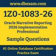 1Z0-1083-26 PDF, 1Z0-1083-26 Dumps PDF Free Download, 1Z0-1083-26 Latest Dumps Free PDF, Narrative Reporting Implementation Professional PDF Dumps