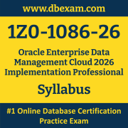 1Z0-1086-26 Syllabus, 1Z0-1086-26 Latest Dumps PDF, Oracle Enterprise Data Management Cloud Implementation Professional Dumps, 1Z0-1086-26 Free Download PDF Dumps, Enterprise Data Management Cloud Implementation Professional Dumps