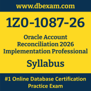 1Z0-1087-26 Syllabus, 1Z0-1087-26 Latest Dumps PDF, Oracle Account Reconciliation Implementation Professional Dumps, 1Z0-1087-26 Free Download PDF Dumps, Account Reconciliation Implementation Professional Dumps