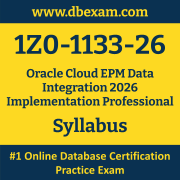 1Z0-1133-26 Syllabus, 1Z0-1133-26 Latest Dumps PDF, Oracle Cloud EPM Data Integration Implementation Professional Dumps, 1Z0-1133-26 Free Download PDF Dumps, Cloud EPM Data Integration Implementation Professional Dumps