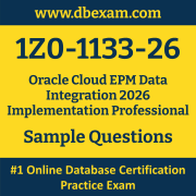 1Z0-1133-26 PDF, 1Z0-1133-26 Dumps PDF Free Download, 1Z0-1133-26 Latest Dumps Free PDF, Cloud EPM Data Integration Implementation Professional PDF Dumps