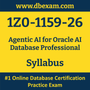 1Z0-1159-26 Syllabus, 1Z0-1159-26 Latest Dumps PDF, Oracle Agentic AI for Oracle Database Professional Dumps, 1Z0-1159-26 Free Download PDF Dumps, Agentic AI for Oracle Database Professional Dumps