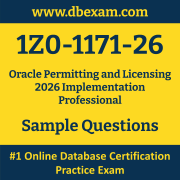 1Z0-1171-26 PDF, 1Z0-1171-26 Dumps PDF Free Download, 1Z0-1171-26 Latest Dumps Free PDF, Permitting and Licensing Implementation Professional PDF Dumps