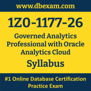 1Z0-1177-26 Syllabus, 1Z0-1177-26 Latest Dumps PDF, Oracle Governed Analytics Professional with Analytics Cloud Dumps, 1Z0-1177-26 Free Download PDF Dumps, Governed Analytics Professional with Analytics Cloud Dumps