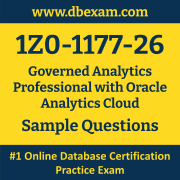 1Z0-1177-26 PDF, 1Z0-1177-26 Dumps PDF Free Download, 1Z0-1177-26 Latest Dumps Free PDF, Governed Analytics Professional with Analytics Cloud PDF Dumps