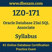 1Z0-171 Syllabus, 1Z0-171 Latest Dumps PDF, Oracle Database ai SQL Associate Dumps, 1Z0-171 Free Download PDF Dumps, Database ai SQL Associate Dumps