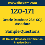 1Z0-171 PDF, 1Z0-171 Dumps PDF Free Download, 1Z0-171 Latest Dumps Free PDF, Database ai SQL Associate PDF Dumps