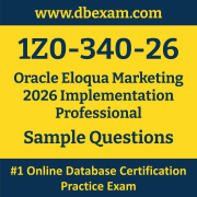 1Z0-340-26 PDF, 1Z0-340-26 Dumps PDF Free Download, 1Z0-340-26 Latest Dumps Free PDF, Eloqua Marketing Implementation Professional PDF Dumps