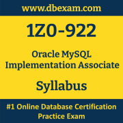 1Z0-922 Syllabus, 1Z0-922 Latest Dumps PDF, Oracle MySQL Implementation Associate Dumps, 1Z0-922 Free Download PDF Dumps, MySQL Implementation Associate Dumps
