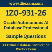 1Z0-931-26 PDF, 1Z0-931-26 Dumps PDF Free Download, 1Z0-931-26 Latest Dumps Free PDF, Autonomous AI Database Professional PDF Dumps